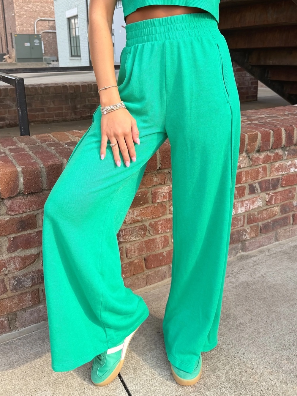 Labiz Green Pull On Sweatpants sz M
